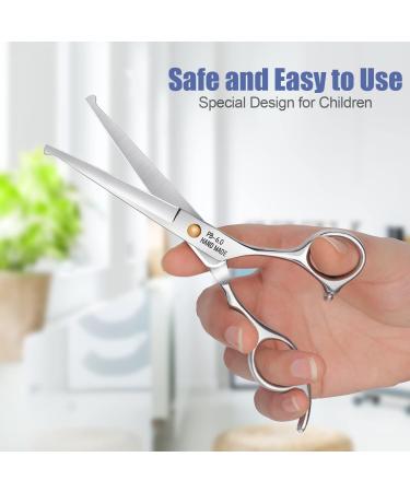 Purplebird Kids Safety Hair Cutting Scissors - 6 Inch Professional Salon Barber Scissors for Children, Toddler Beginners, and Home Use - Buy Online on GoSupps.com