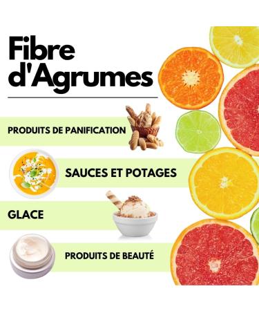 SaporePuro Citrus Fiber 250g - Food Fiber - Natural Thickener Emulsifier and Stabilizer - Ideal for Ice Cream Sauces Chees - Buy Online on GoSupps.com