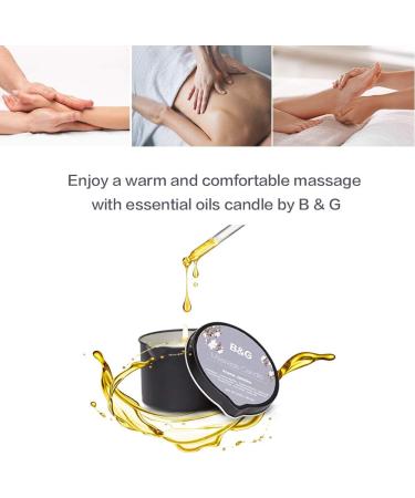 B & G Jasmine Massage Candle 6.5oz - Luxurious Aromatherapy Essential Oil for Relaxing Home Spa & Body Massage - Moisturizing Scented Candle - Buy Online on GoSupps.com