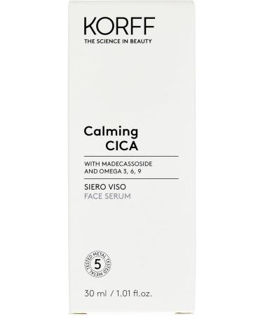 Korff Calming Cica Serum - Soothing and Hydrating Face Serum Anti-Redness for Sensitive Skin Vitamins and Biotic Acids 30 ml - Buy Online on GoSupps.com