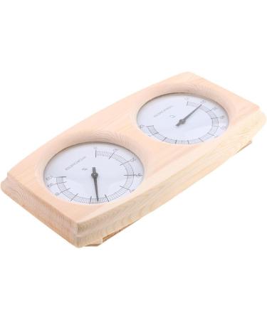 FUBESK 2-in-1 Wooden Sauna Thermometer & Hygrometer | Accurate Wall Thermometer for Sauna Rooms - Best Sauna Tools for Optimal Comfort - Buy Online on GoSupps.com