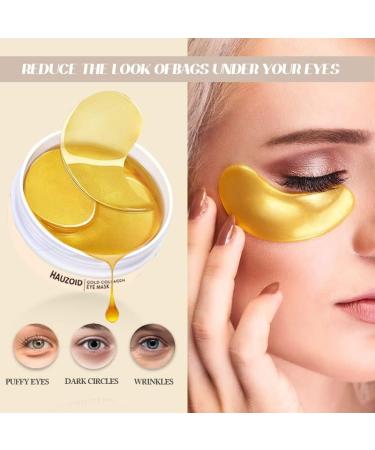 HAUZOID Under Eye Masks Collagen Under Eye Patches for Dark Circles Puffy Eyes & Bags Anti Aging Eye Pads Skincare Hydrating (60 SINGLE PADS) - Buy Online on GoSupps.com