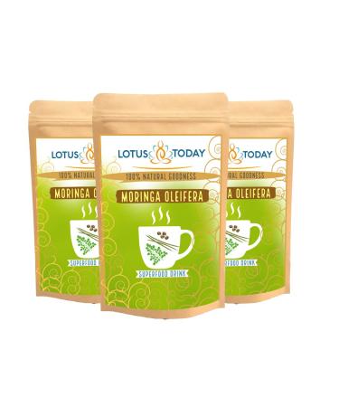 Moringa Tea Caffeine Free Energy Boost Herbal Tea Loose Supergreen Leaves 85g