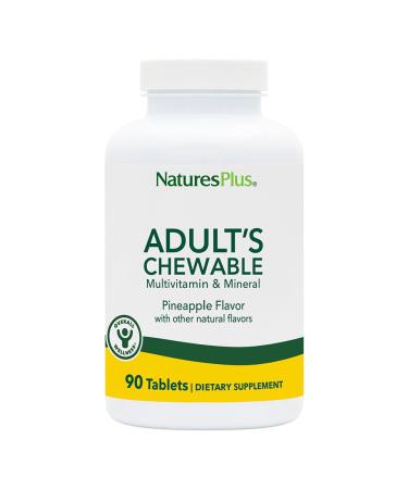 Nature's Plus Adult's Chewable Multi-Vitamin and Mineral Natural Pineapple Flavor 90 Tablets