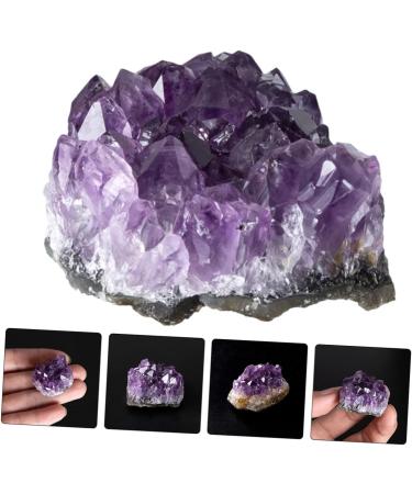 FOMIYES 2pcs Natural Crystal Cluster Decor Natural Gemstone Specimen Desktop Crystal Ornament Crystal Stone Purple Medium - Buy Online on GoSupps.com