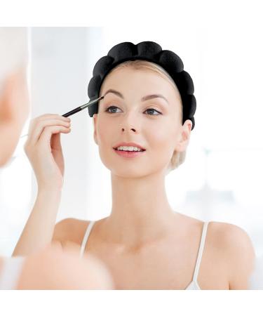 Soft Makeup Headband Set | Sponge Spa Headband for Women | Black Skincare Headbands for Face Washing, Shower, Makeup Removal - Buy Online on GoSupps.com