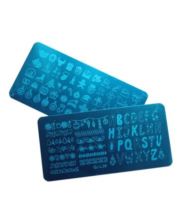 2st Christmas Nail Decals Christmas Nail Stamping Nail Polish Stamper Nail Stamping Template Nail Stamp Plate Nail Stamping Plates Nail Art Print NagelstaMpfer