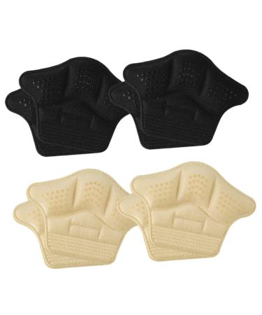 Mobestech 4 Pairs Sneaker Heel Stickers Inserts Grips Liner Big Shoes Cushion Pads Convenient Heel Pads Heel Inserts for Men Foot Accessories High Heel Women's Shoes Double-Sided Tape