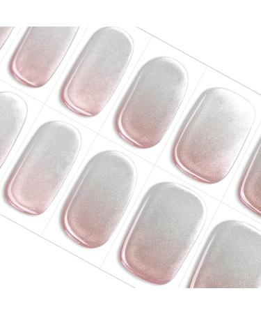 Danni & Toni half-hardened gel nail films (blushing reflection) pink mirror gel nail sticker semi-hardened nail film nail ticker wraps 28 sticker blushing reflection-de2 - Buy Online on GoSupps.com