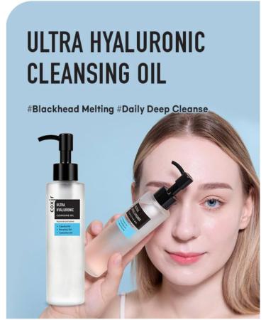  Coxir Ultra Hyaluronic Cleansing Oil 150ml (5.07 fl.oz.) | Deep Cleaning and Hydration | Cruelty Free No Mineral Oil - Buy Online on GoSupps.com
