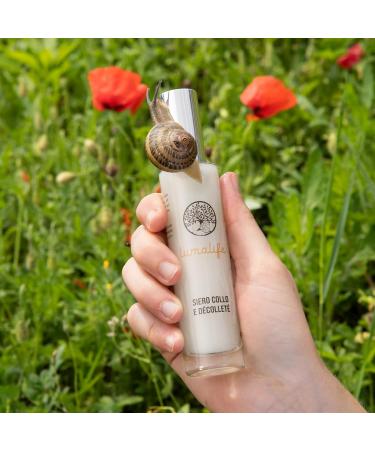 Neck and decollete serum with snail slime hyaluronic acid milk thistle oil anti-wrinkle plumping moisturizing and deeply nourishing 50ml - Buy Online on GoSupps.com