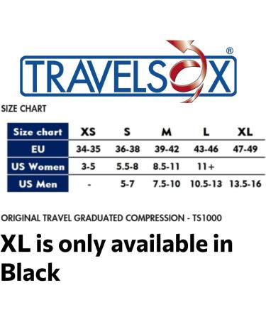 Buy Travelsox TS1000 Black - Large Graduated Compression Socks for Travel & Health | International Shipping Available - Buy Online on GoSupps.com