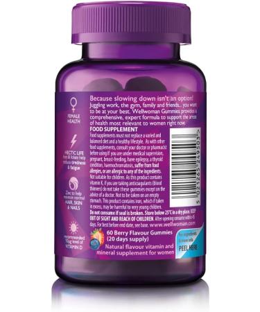 Essential Wellwoman Multivitamin Gummies for Women | Vegan Formula with Evening Primrose & Vitamin B6 B12 | Energy, Immune & General Health Support - Buy Online on GoSupps.com