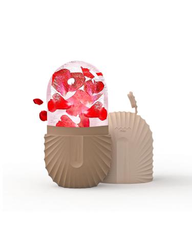 Joyeee Ice Roller Facial ice scooter eye ice massage facial treatment beauty skin care ice compress shrinks pores anti-folds reduces swelling improves skin elasticity brown #1 brown