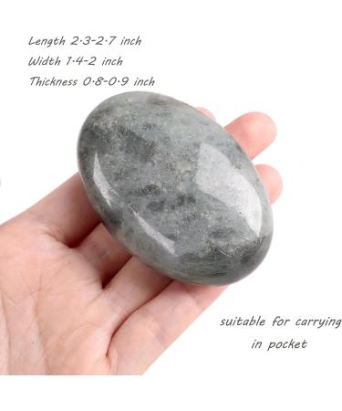 MAIBAOTA 2.4" Moonstone Healing Crystal Gemstones Pocket Polished Gifts Oval Shape Reiki Spiritual Energy Nature Crystals for Women Men Relief Balancing Stress Divination Meditation - Buy Online on GoSupps.com