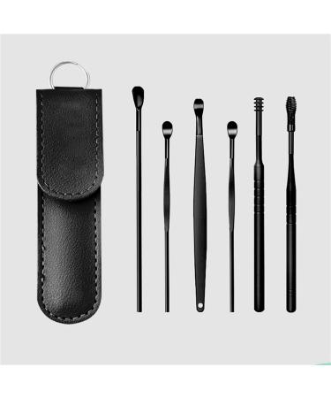 Aoyuexi 6 Pcs Ear Wax Removal Set - Stainless Steel Earwax Remover Kit with Storage Bag for Adults & Kids - Buy Online on GoSupps.com