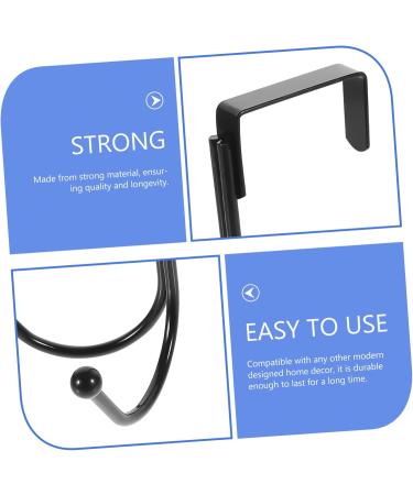 Levemolo 2pcs Hangers Hook Wreath Hanger Hat Hanger Door Hanger Door Towel Hanger Key Case Cupboard 17.00X9.00X8.00CM Black - Buy Online on GoSupps.com