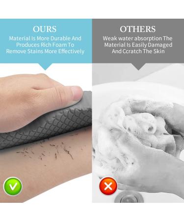 Orxior Super Soft Exfoliating Bath Sponge | Reusable Dead Skin Remover | Gentle Natural Fiber Shower Sponge for Adults & Kids - Grey - Buy Online on GoSupps.com