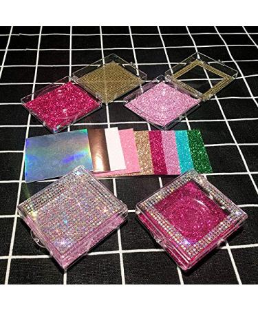 HBZGTLAD NEW 10PCS 3D False Eyelashes Packaging Empty Lash Case Glitter Eyelash Box without Eyelashes (ZFX-OPmix)