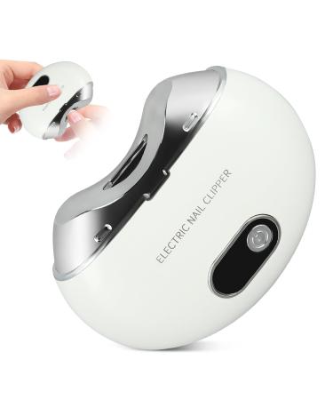 Electric Nail Clippers for Adults Nails Blanking Sanding with Nail Scraps Storage Safety Electric Nail Clippers Rechargeable Fingernail Trimmer for Adult Seniors Baby