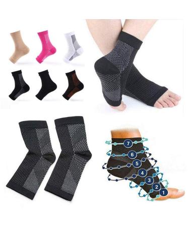 6 pairs of copper-soaked magnetic footrest socks with vita wear Dr.Sock soother socks anti-generation compression footrest support (6 color s/m)