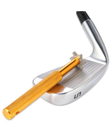 Golf Groove Sharpener with Blade Cutter Fit Iron Sets and Wedge Clubs - SummerHouse - Re-Grooving Cleaning Tool Accessories Gold
