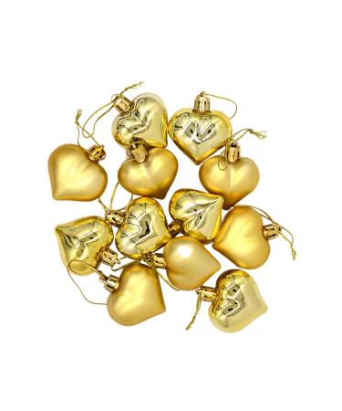 Alipis 2 Boxes Ornament Christmas Tree Decorations Sailor Hat Decorative Pendant Decorate Wreath Love Golden 4.5X4.5cm