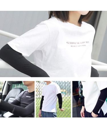Codirato 2 Pairs Unisex Sports Arm Sleeves Breathable Anti-UV Protective Gloves for Cycling Fishing Basketball Hiking & Running Black - Buy Online on GoSupps.com