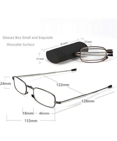 Superior ZRL 2 Pack Foldable Reading Glasses with Mini Flip Top Case | 1.50 Gun Color | Stylish & Portable for Men and Women - Buy Online on GoSupps.com