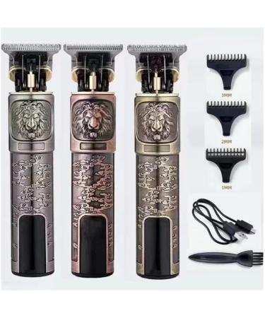 Buy 2024 T9 LCD Electric Hair Clipper & Shaver for Men - Rechargeable Bronze Lion Razors | International Shipping Available - Buy Online on GoSupps.com