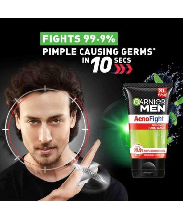 Men's Acne Fight Anti-Pimple Face Wash with Salicylic Acid | Herbal Repair | All Skin Types | 100g (3.38 Fl oz) - Buy Online - Buy Online on GoSupps.com