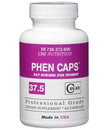 PHEN CAPS 37.5 ® for Women - Weight Loss Pills for Women - Appetite Suppressant - Thermogenic Fat Burner Supplement - Energy Pills - Carbohydrate Blocker - Metabolism Booster - Keto Diet Friendly