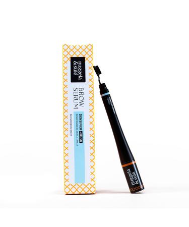 Nuggela & Sulé Brow Serum. Eyebrow Densifying Serum + Brush. Fuller, Thicker Eyebrows. With Marine Glycogen and Provitamin B5. 5 ml + Brush