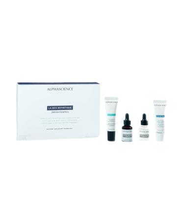 ALPHASCIENCE La Box Esthetique Brightening Discovery Kit - ALPHA BRIGHT Serum REGEN HX HA BOOSTER Serum & EYE MATRIX - For a More Even Complexion - Moisturizing Hydration - Soothes Skin - 1 Kit