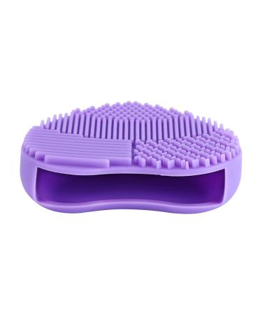 7 Colors Makeup Brush Cleaner Mat - Silicone Heart Glove Scrubber for Easy Cleaning | Purple Makeup Brush Cleaning Pad - Buy Online on GoSupps.com