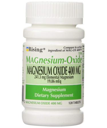 Rising Pharma - MAGnesium Oxide 400mg - Elemental Magnesium Dietary Supplement - 120 count