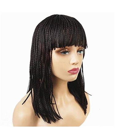 Buy 18 Inch Afro Style Braid Capless Wig - Burgundy Dark Brown Auburn Hair for Women | African American Braided Wig - Buy Online on GoSupps.com