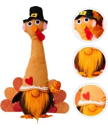 Alipis Dwarf Turkey Decor Ornament Thanksgiving Turkey Gnome Thanksgiving Stuffed Gnome Autumn Fireplace As Shown 1 35X6X5CM - Buy Online on GoSupps.com