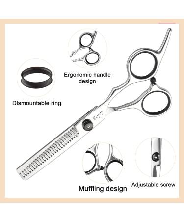 Professional Hairdressing Scissors Set 6 Hair Cutting Scissors and Thinning  Scissors Stainless Steel Hair Scissors With Adjustable Screw 