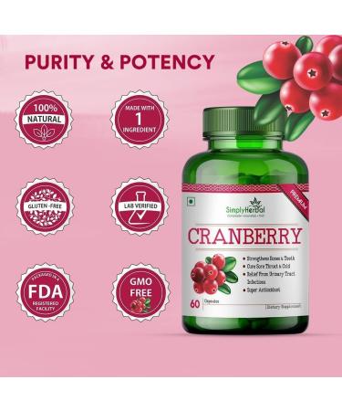 Puu D Mannose Cranberry Extract Capsules 800mg with Probiotics & Antioxidants - UTI Relief for Women & Men | 60 Capsules - Buy Online on GoSupps.com