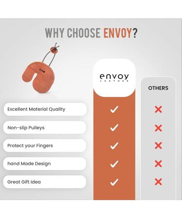 Envoy Leather Archery Finger Tab | Finger Guard for Recurve Bows | Made in USA - Cognac - Buy Online on GoSupps.com