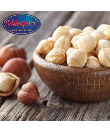  HOME LINE Valsapori - RAW KNOISEAUX - 500g envelope - Origin: Sicily | Raw and peeled Italian hazelnuts - Natural dried fruit snack not toasted without salt and added sugars - Buy Online on GoSupps.com