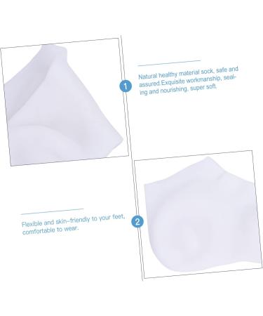 Housoutil 1 Pair Protective Socks Silicone Socks Spa Moisture Socks Gel Heel Socks Hydrating Socks Cotton Socks for Moisturising Night White Women's Sebs Moisturizing High Heels - Buy Online on GoSupps.com