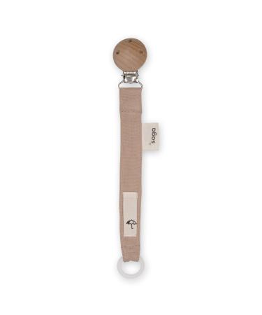 SAGA Copenhagen pacifier chain Pala (Clay) 2x17cm | 100% organic & sustainable | GOTS-certified