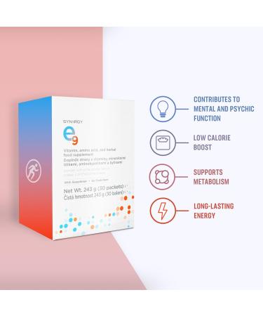 Synergy Worldwide E9 30 Doses | 500mg L-Arginine Supplement with B12, B6, Pantothenic Acid | Supports Physical Performance & Reduces Fatigue - Buy Online on GoSupps.com