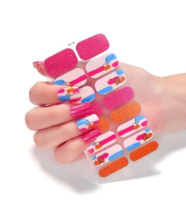 On Nail Polish Strips Glitter Starry Marble Semi Cured Gel Nail Polish Strips Gel Nail Stickers Full Nail Wraps on Nail Polish Strips Ze0235 - Buy Online on GoSupps.com