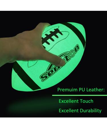 Senston Premium PU Leather Football Size 6 - High School/Kids/Junior/Youth with Pump and Luminous Design - Buy Online on GoSupps.com