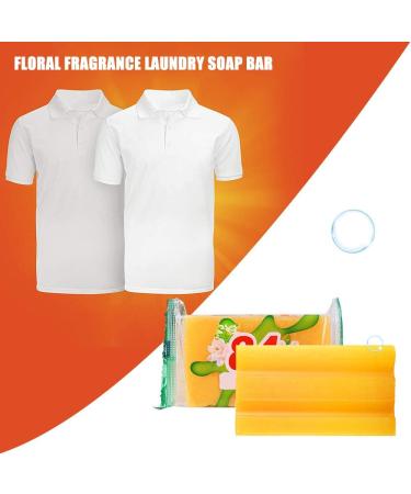 Laundry Soap Bar Floral Fragrance Washing Soap Stain Remover Household Supplies for Cleaning Washing Clothes Clothing Fabric - Buy Online on GoSupps.com