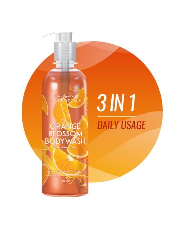 Aroma Magic 3-in-1 Orange Blossom Body Wash | Cleanses & Nourishes Hair Body & Face | Refreshing & Rejuvenating | Revitalize Dull Skin & Hair | 7.44 Fl Oz/220ml