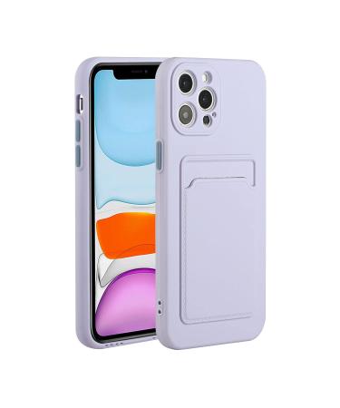 Tivenfezk Nadoli Silicone Case for iPhone 15 Pro Max Ultra thin shockproof scratch -resistant wallet soft TPU protective cover mobile phone case with credit card holder iphone 15 pro max purple